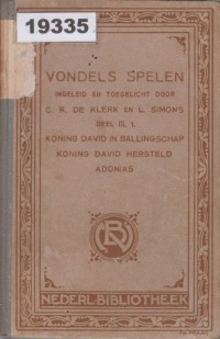Image of Vondels Spelen; Drama-Drama Vondel