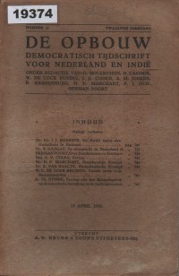Image of De Opbouw: Democratisch Tijdschrift voor Nederland en Indië; Konstruksi: Jurnal Demokrasi untuk Belanda dan Hindia Belanda