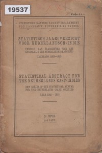 Image of Statistisch Jaaroverzicht voor Nederlands-Indië; Statistik Tahunan untuk Hindia Belanda