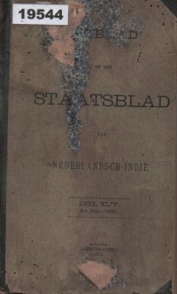 Image of Bijblad op het Staatsblad van Nederlandsch-Indië; Lampiran pada Staatsblad Hindia Belanda