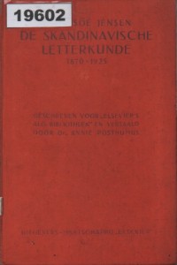 Image of De Scandinavische Letterkunde van 1870-1925; Sastra Skandinavia dari Tahun 1870-1925