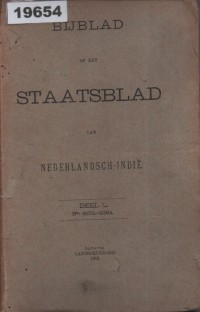 Image of Bijblad op het Staatsblad van Nederlandsch-Indië; Lampiran pada Staatsblad Hindia Belanda