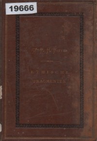 Image of Ethische Fragmenten; Fragmen Etika