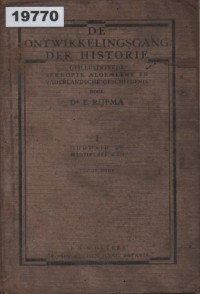 Image of De Ontwikkelingsgang der Historie; Perkembangan Sejarah Dunia