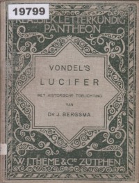 Image of Vondel's Lucifer Treurspel; Tragedi Lucifer Vondel