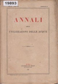 Image of Annali delle Utilizzazioni delle Acque; Catatan Pemanfaatan Air