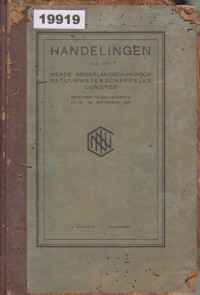 Image of Handelingen van het Vierde Nederlandsch-Indisch Natuurwetenschappelijk Congres; Risalah Kongres Ilmu Pengetahuan Alam Hindia Belanda ke-4