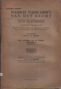 Image of Indisch Tijdschrift van het Recht; Jurnal Hindia tentang Hukum