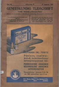 Image of Geneeskundig Tijdschrift voor Nederlandsch-Indië; Jurnal Kedokteran untuk Hindia Belanda