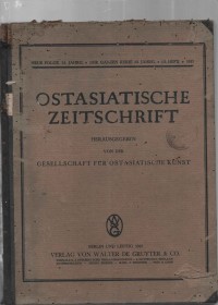 Image of Ostasiatische Zeitschrift; Jurnal Asia Timur